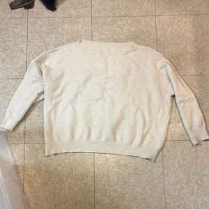 SHEIN Women's Light Beige Crew Neck Sweater